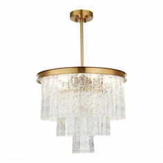 Потолочная люстра на штанге каскадная латунь ST Luce Corsia SL1230.302.06