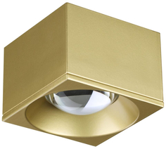 Точечный светильник накладной светодиодный в форме куба золото Novotech Over 358670