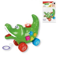 Каталка на веревочке Наша игрушка Крокодил 200637673