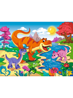 Пазл-рамка Рыжий кот Мир динозавров №5 П15-7537