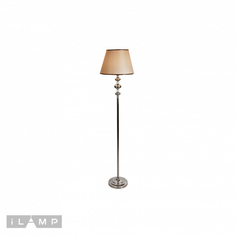 Торшер коричневый iLamp Brooklyn F2401-1 Nickel