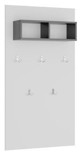 Настенная вешалка НК-Мебель GLOSS Белый/Чёрный