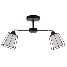 Люстра подвесная 2х60Вт E27 IMEX MD.24380-2-S BK+CH