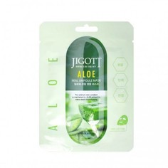 Ампульная тканевая маска c алоэ вера JIGOTT Aloe Real Ampoule Mask 27 мл х 10 шт