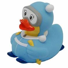 Игрушка для ванны Funny Ducks, сувенир "Лыжница голубая уточка", 1636