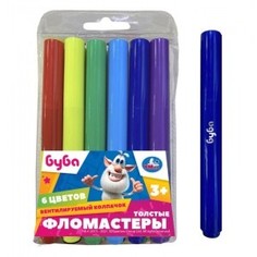 Фломастеры. Буба, 6 цветов, толстые Умка