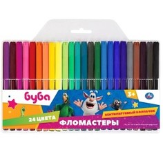 Фломастеры. Буба, 24 цвета, круглые Умка