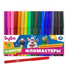 Фломастеры. Буба, 18 цветов, круглые Умка