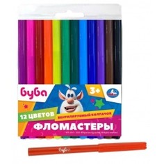 Фломастеры. Буба, 12 цветов, круглые Умка