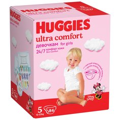 Подгузники Huggies Ultra Comfort для девочек р 5 (12-22 кг) 84 шт