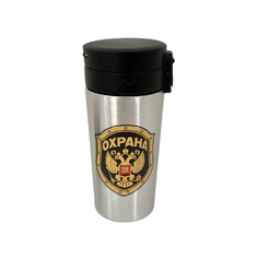 Термокружка с принтом "Охрана" No Brand