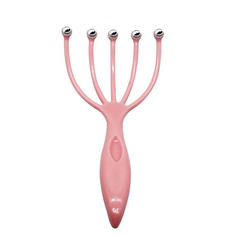 Ручной массажер для головы Пять пальцев, розовый, 18х8,5х2,7 см, VenusShape VS-MSGR6-02