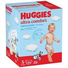 Подгузники Huggies Ultra Comfort для мальчиков р 5 (12-22 кг) 84 шт