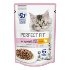 Влажный корм для кошек Perfect Fit 91134, курица, 75г