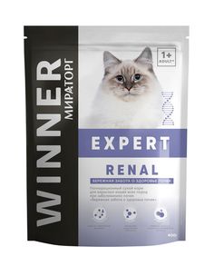 Сухой корм для кошек Winner Expert Renal, курица, 0.4кг