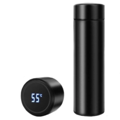 Бутылка-термос с датчиком температуры Smart Cup LED (Черная) Da Privet