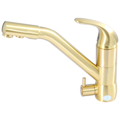 Смеситель для кухни Kaiser Safira 15066-3 с подключением к фильтру Gold/Brass
