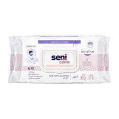 Салфетки влажные SENI CARE Sensitive для чувствительной кожи 68 шт.