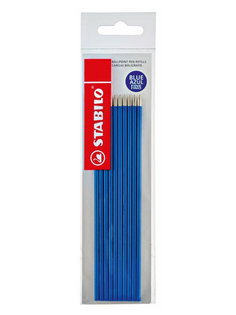 Стержни шариковые STABILO "Liner", набор 10 шт, синие