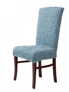 Чехол на стул без оборки Venera, цвет серо-голубой, 1 предмет