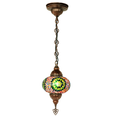 Светильник подвесной с восточной мозаикой «Ориент», цвет зеленый, MARMA MM-LGHT-23