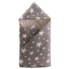 Одеяло-конверт Baby Fox Звезды, осеннее, цвет серый, 90х90 см
