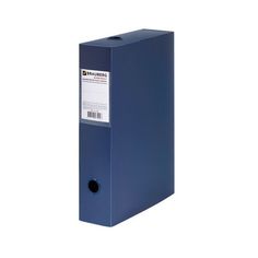 Короб архивный 330х245мм 70мм пластик разборный до 600л синий 09мм BRAUBERG Energy 231539