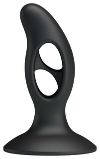 Массажер простаты Baile Silicone Butt Plug черный 9,3 см