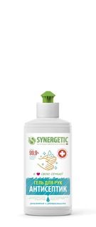 Антисептик для рук SYNERGETIC "Увлажнение и ультразащита 99,9%" с алоэ вера, 0,25л, гель