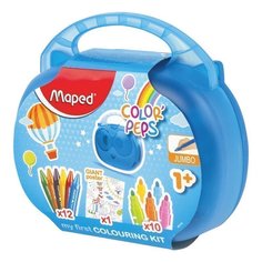 Набор для творчества MAPED ColorPeps Jumbo, 10 флом., 12 воск. мелков, раскраска, пласт