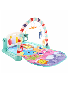 Детский развивающий коврик URM голубой, овальный, 46х73 D00383