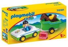 Конструктор Playmobil Машина с трейлером для лошади 70181