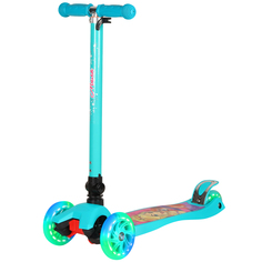Самокат детский трехколесный складной CITY-RIDE Мила, светодиоды, 3-D рисунок, CR-S5-1BTQ