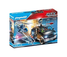 Конструктор Playmobil Погоня на вертолете за беглецами в фургоне 70575