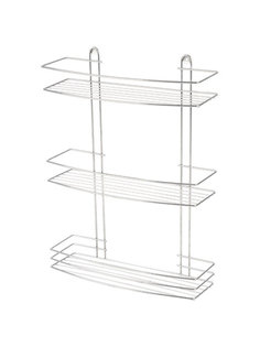 Полка настенная трехъярусная Lecco 47*35*13 см хром Рыжий кот