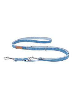 Поводок для собак регулируемый 6 in 1 AmyPlay Denim M 100-200х1,5 см, голубой Amiplay