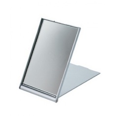 Зеркало косметическое Dewal пластик серебристое 7,5х5см 1 шт.