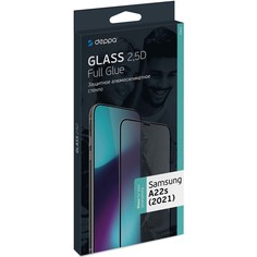 Защитное стекло Deppa 2.5D Full Glue Galaxy A22s (2021) Black рамка (62762)