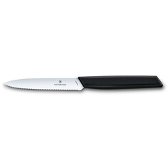 Нож кухонный для овощей и фруктов 10см Victorinox Swiss Modern - Черный (6.9003.10W)