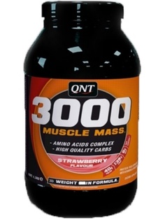 QNT Muscle Mass 3000 1300g (1300 гр.), Клубника