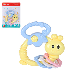 Развивающая игрушка Smart Baby Улитка погремушка на блистере, желто-голубой, JB0333738