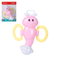 Развивающая игрушка Smart Baby Бабочка погремушка на блистере, розовый, JB0333714