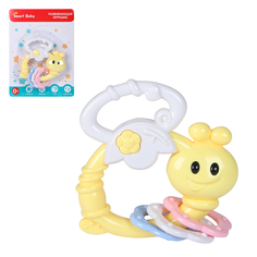Развивающая игрушка Smart Baby Улитка погремушка на блистере, желто-белый, JB0333737