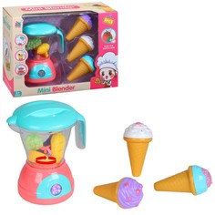 Игровой набор Блендер с продуктами и мороженым розовый JB0209206. No Brand