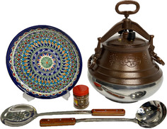 Афганский казан Rashko Baba ltd. 15 литров (л) Премиум + Шумовка, половник, ляган, специи