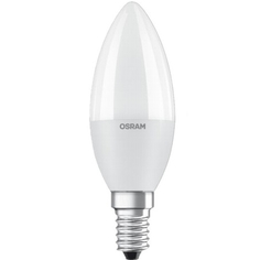 Лампа OSRAM LED Value E14 свеча B C37 10Вт, 800 лм, 3000К LV CLB 75 10SW/830 220-240V FR E