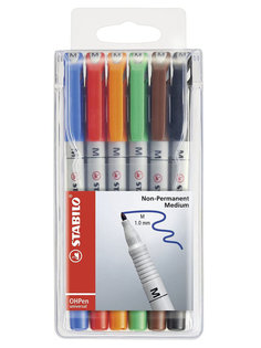 Набор маркеров STABILO OHPen universal Non-Permanent Medium 853/6 6 шт