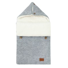 Конверт утепленный Amarobaby Pure Love Wool вязаный, серый, 75х46см