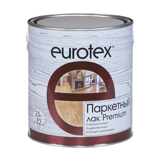 Лак паркетный Eurotex Premium, алкидно-уретановый, полуматовый, 2,5 л