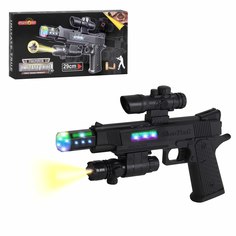 Игрушечное оружие Автомат со светом и звуком черный JB0206923 No Brand